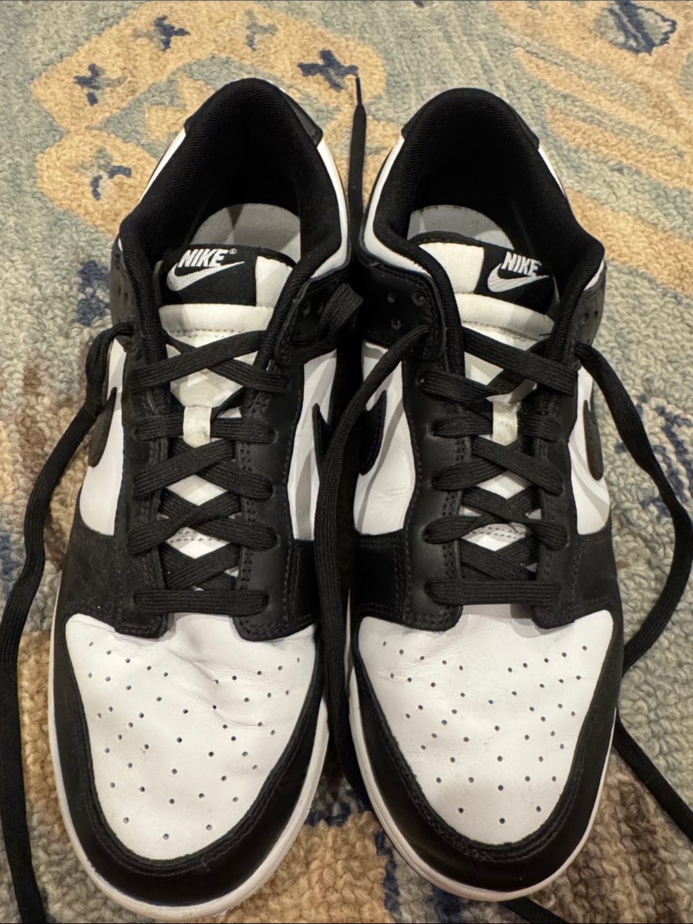 Nike Men’s Black and White Panda Low-Top Sneakers